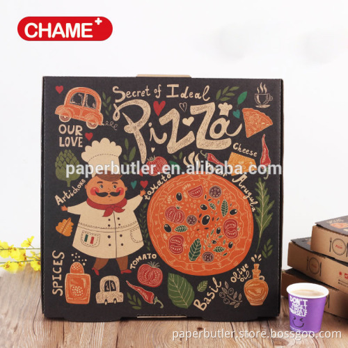 Hot sale custom square brown corrugated paper 9 inch pizza box